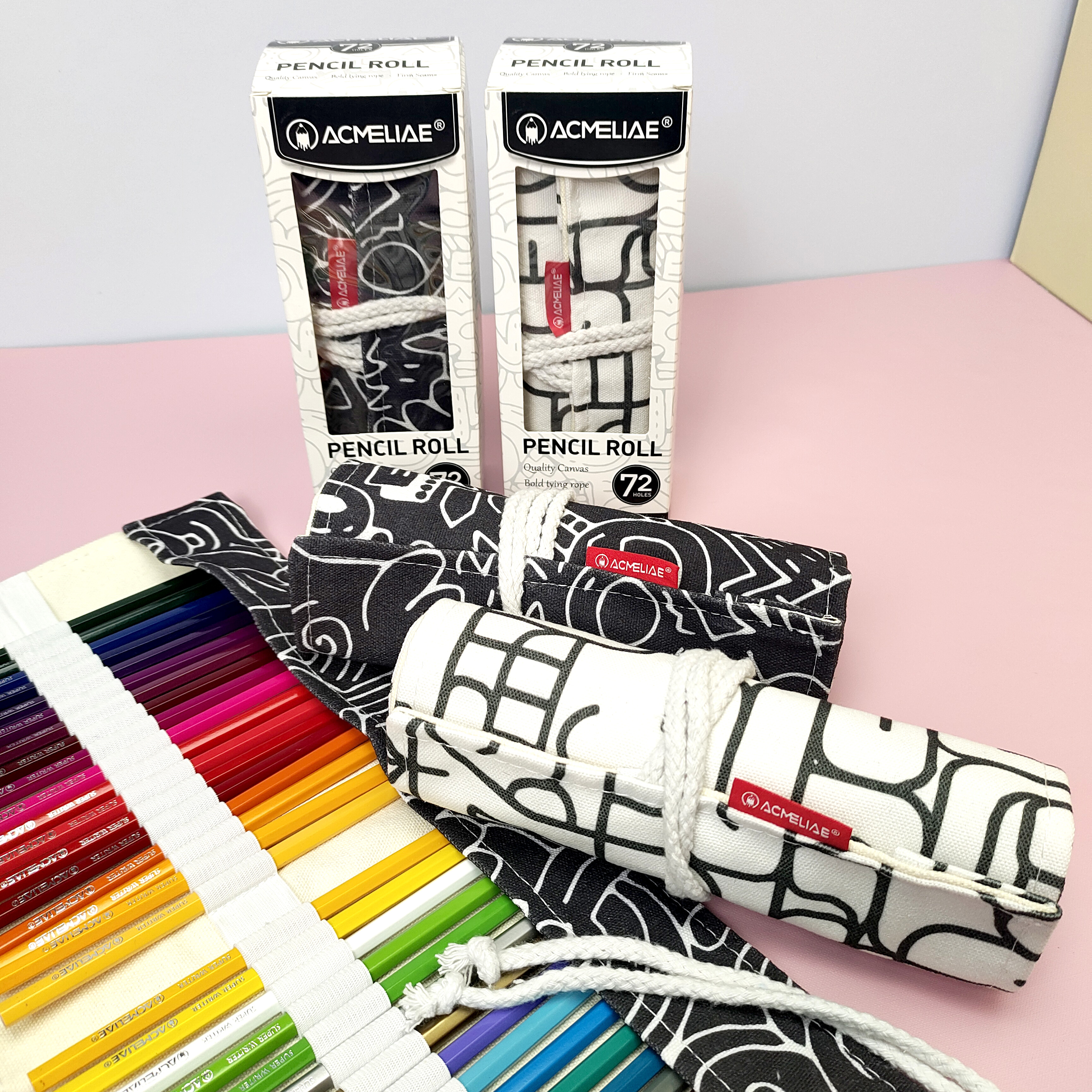 ACMELIAE PR-072 72PCS Cotton Printing Pencil Roll Application Scenario