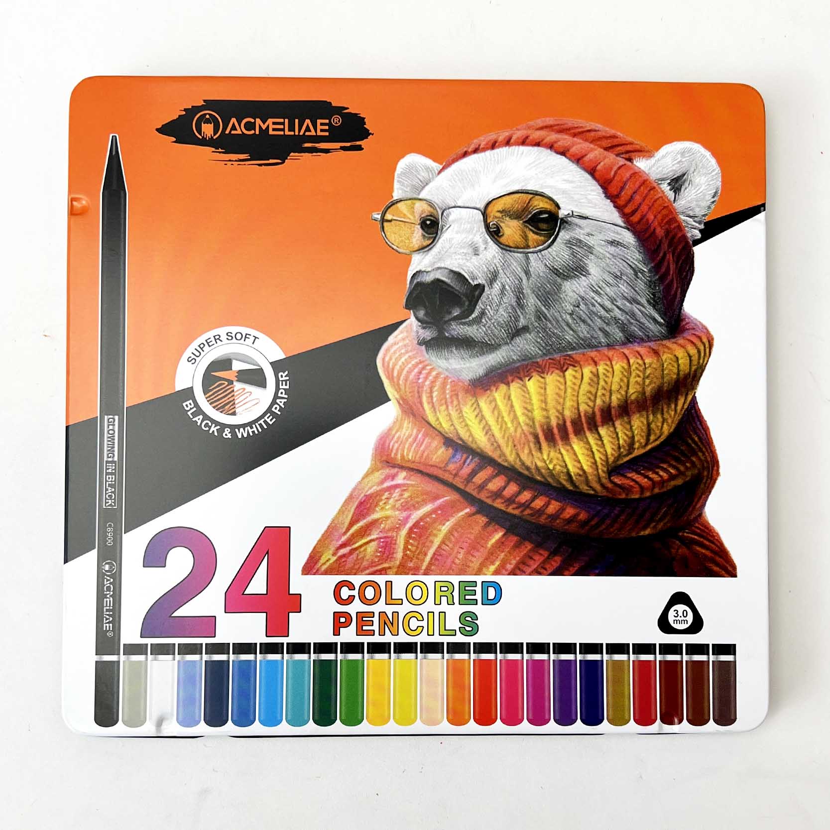 ACMELIAE 24PCS Highlight Color in Dark Paper/Tin Box full figure