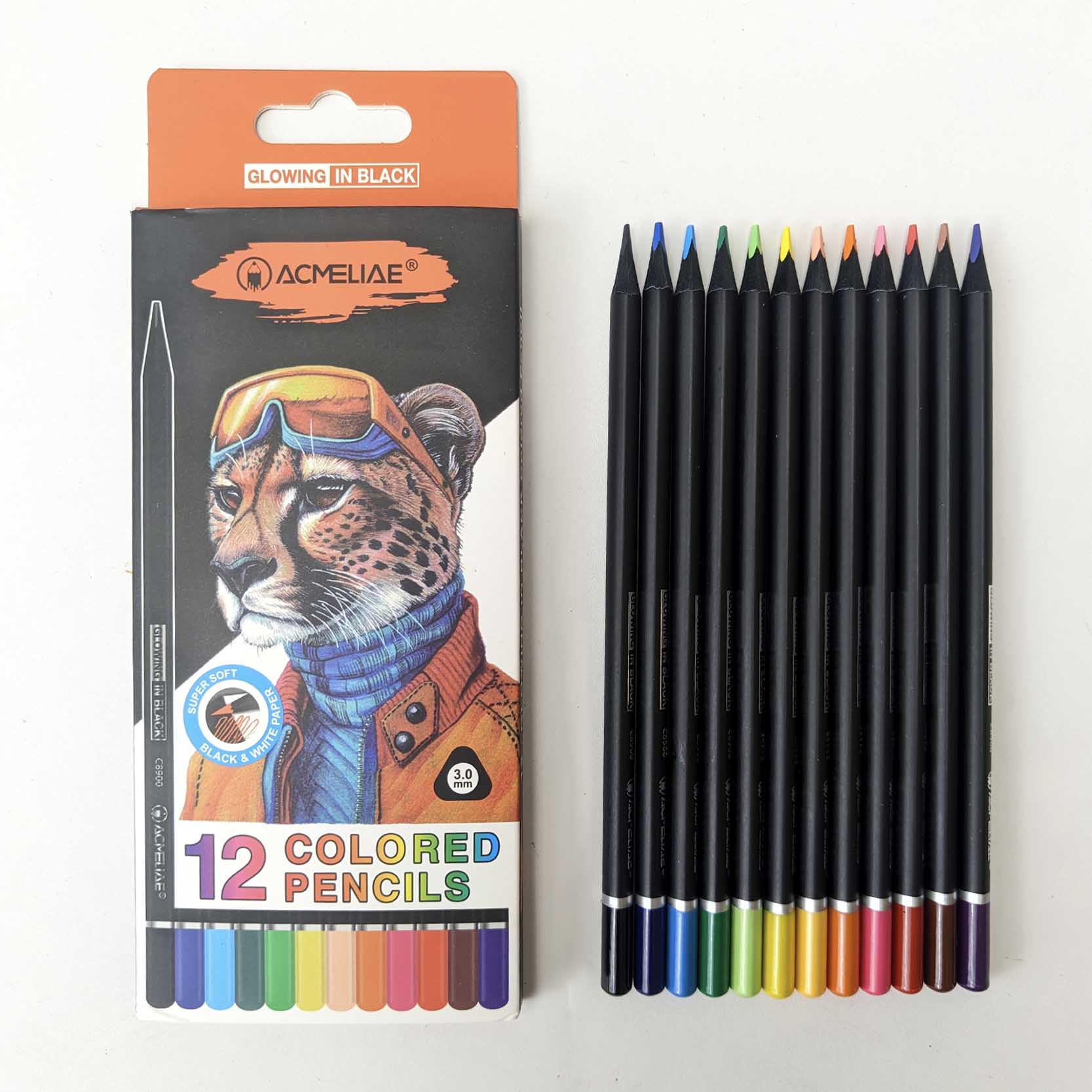 ACMELIAE 12PCS Highlight Color in Dark Paper/Paper Box full figure