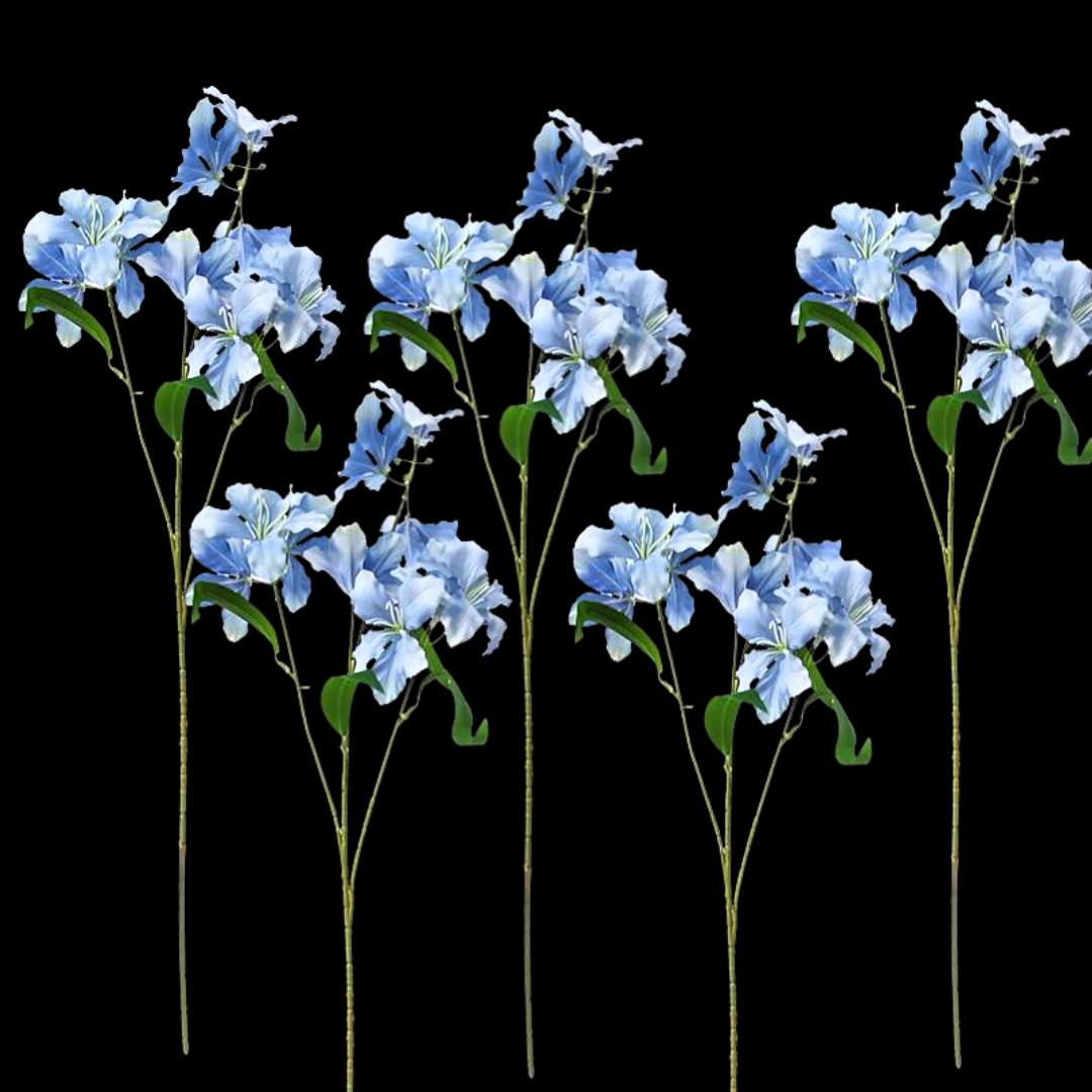 Blue flowers, ten-head lily puree, acrylic cherry narcissus flower balls, dried rose bouquets, decorative gifts Item Picture
