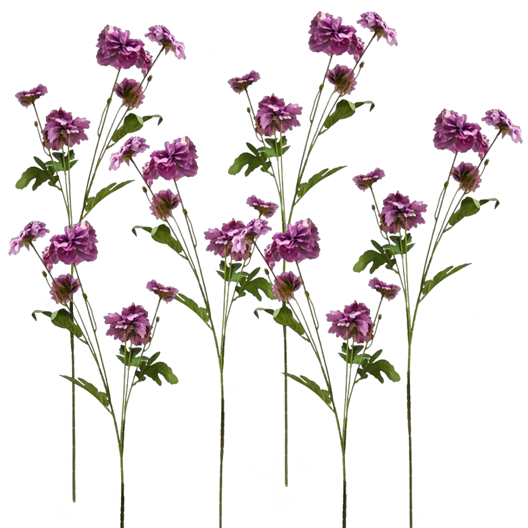 Purple flower branches, European chrysanthemums, anti-real flowers, crocheted and simulated flower arrangements, sacrificial flower decorations Application Scenario