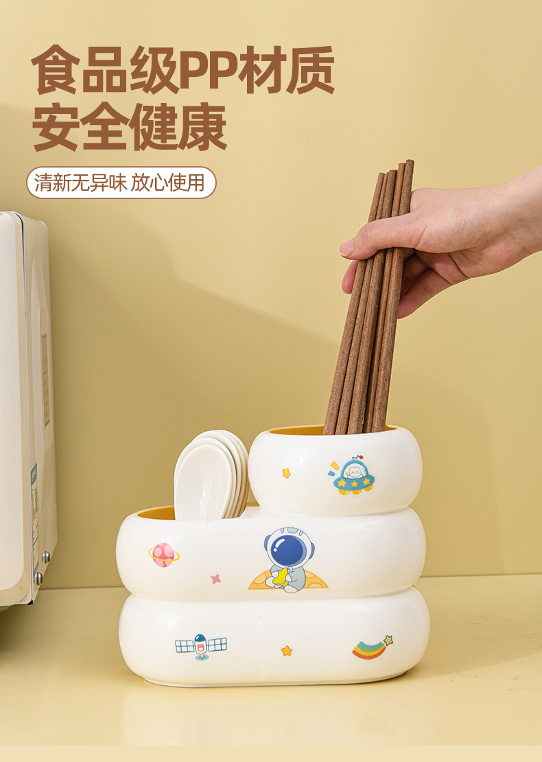 J06-1082 chopstick holder, large-capacity office desktop, study desk, multi-functional student pen holder for storage Specification image