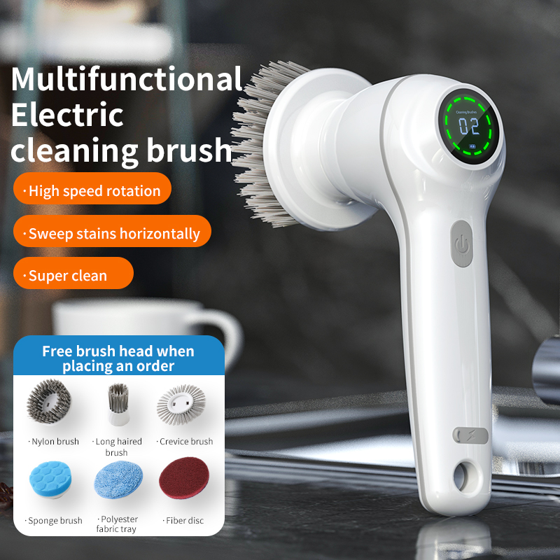 Electric dishwashing brush, multi-functional cleaning brush, portable cleaning equipment for kitchen and household use details Picture