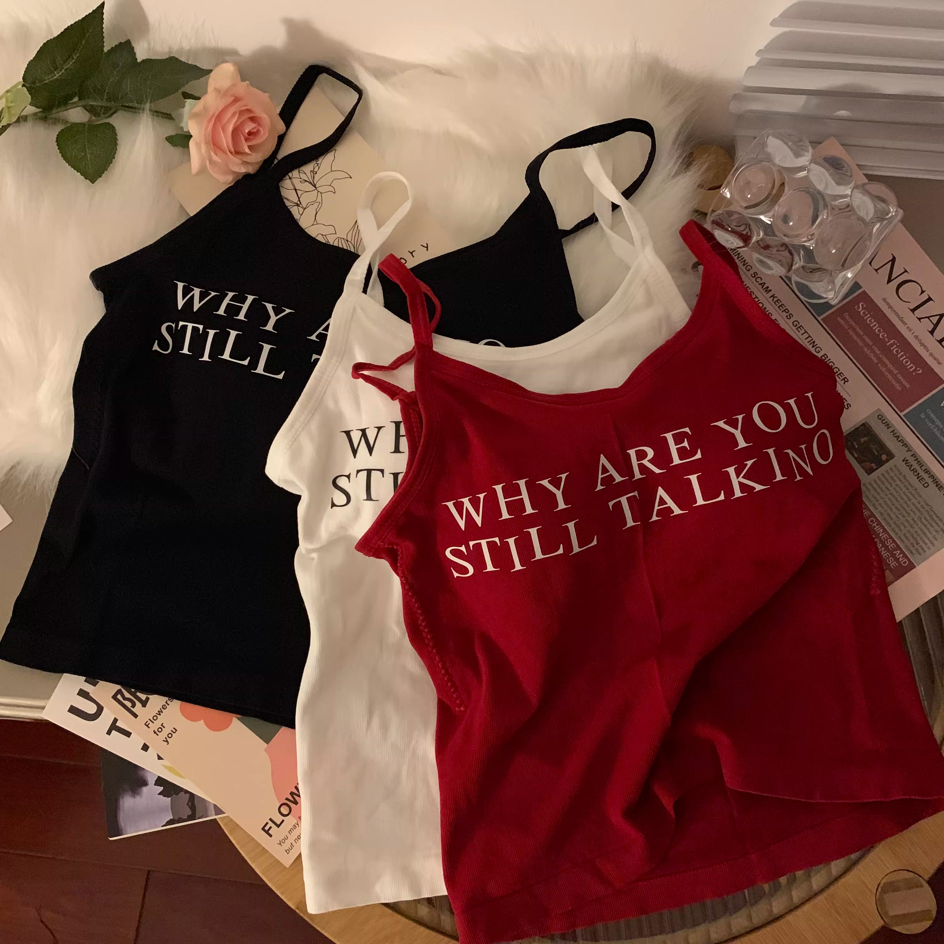时尚百搭吊带背心女夏季新款宽松无袖打底衫薄款百搭上衣女装详情10