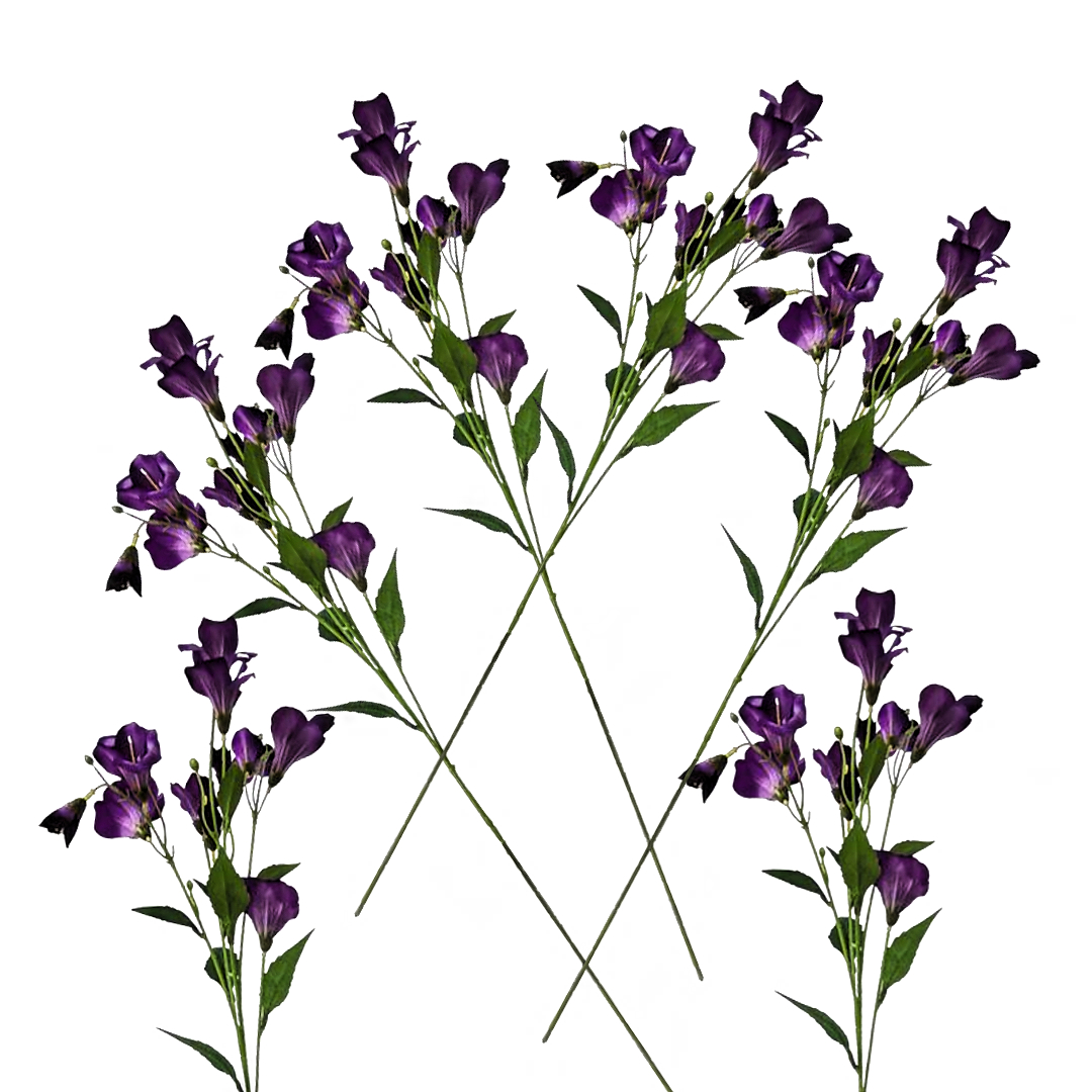 Purple flower branches, paulownia flowers, artificial flowers, realistic flower arrangement, crochet and decorative flowers for sacrificial purposes Item Picture