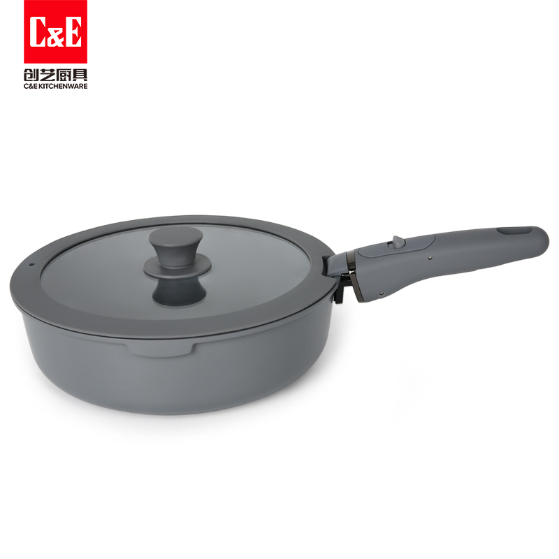 創(chuàng)藝廚具17件套不粘鍋可拆卸柄套裝一鍋多用鍋Cookware鋁鍋煎鍋鍋具套裝鍋詳情12