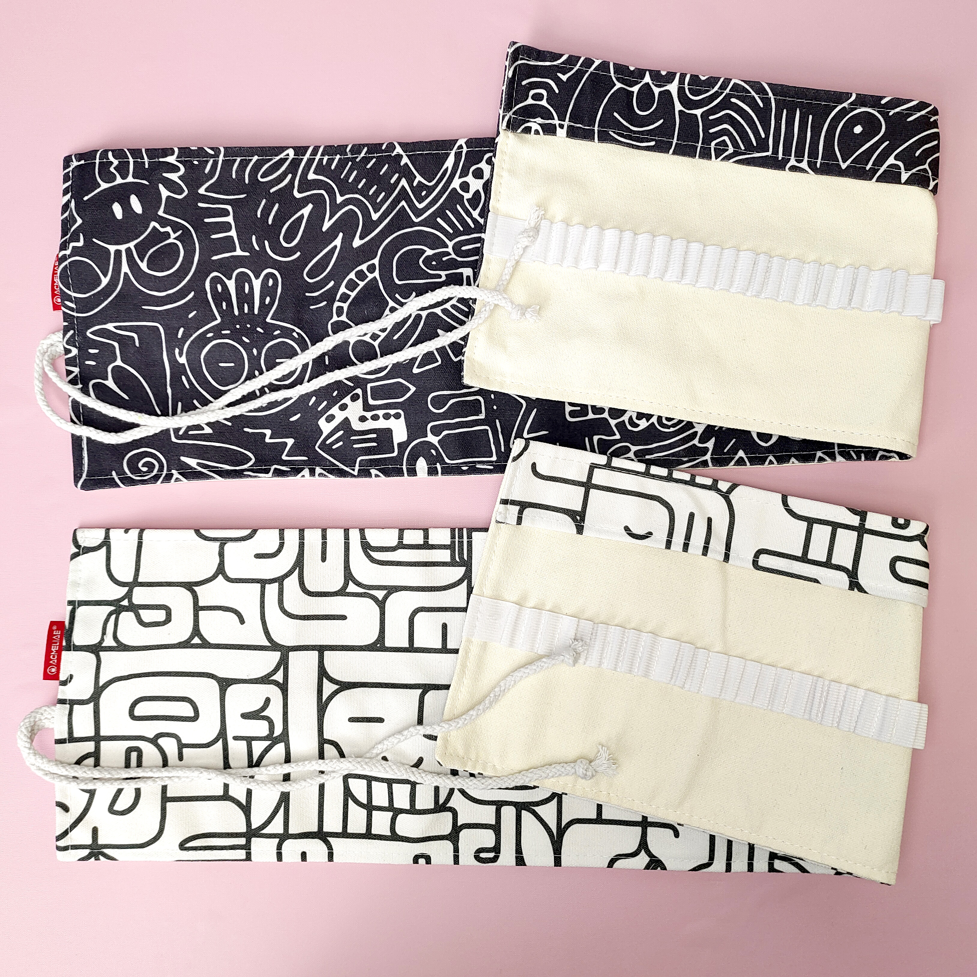 ACMELIAE PR-072 72PCS Cotton Printing Pencil Roll Specification drawing