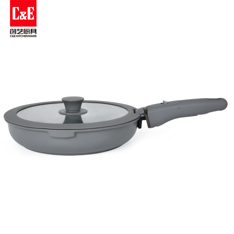 創(chuàng)藝廚具17件套不粘鍋可拆卸柄套裝一鍋多用鍋Cookware鋁鍋煎鍋鍋具套裝鍋詳情6