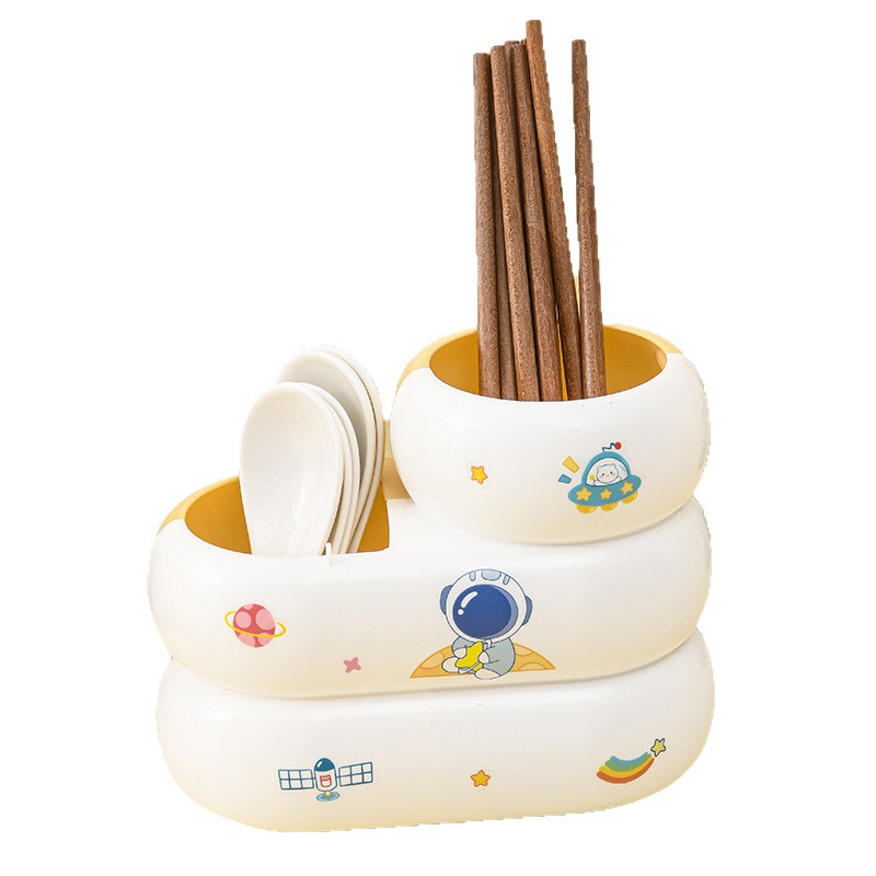 J06-1082 chopstick holder, large-capacity office desktop, study desk, multi-functional student pen holder for storage Item Picture