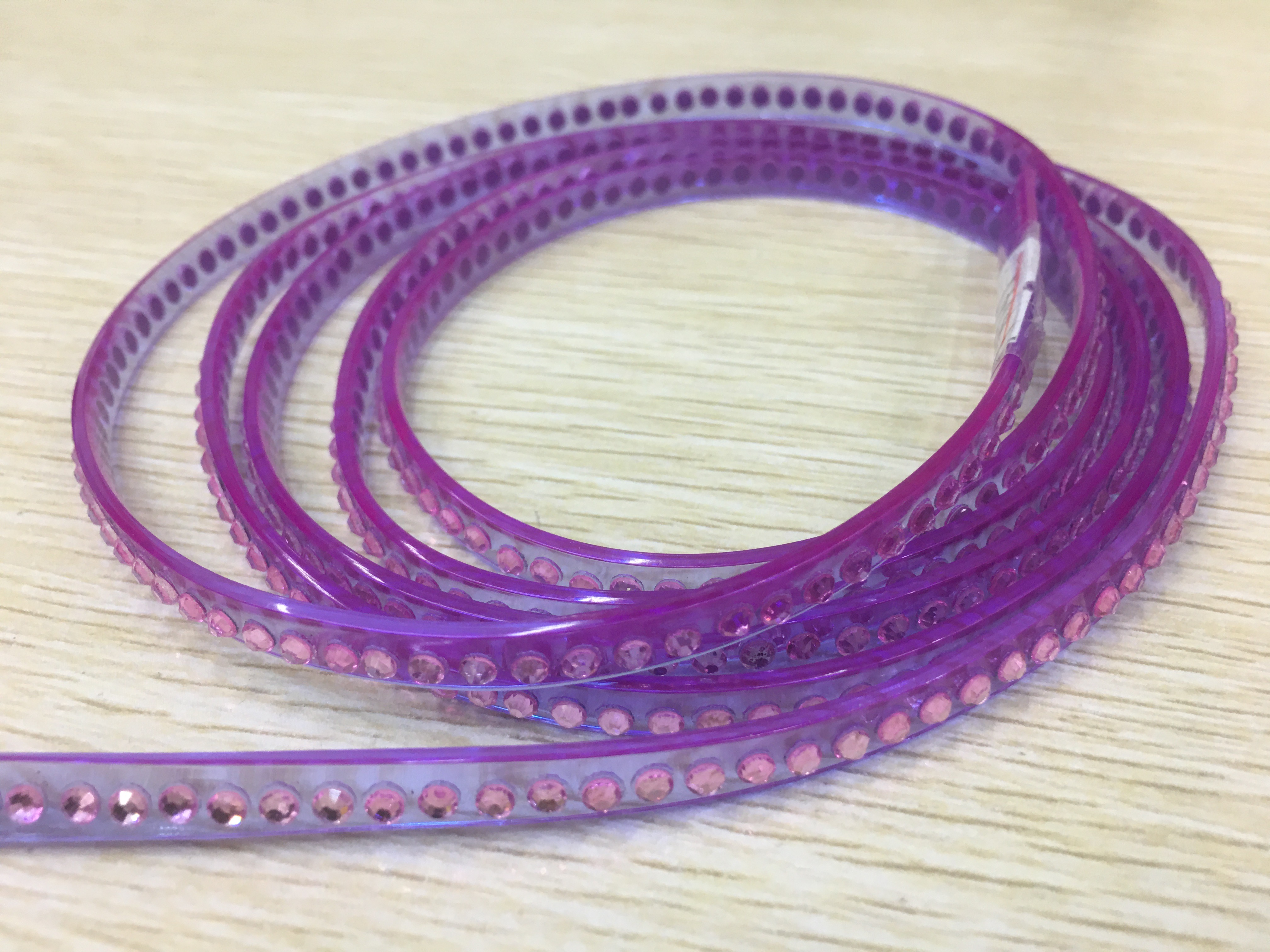 爆款高档女鞋鞋面材料超透明PVC水钻条罗马凉鞋钻装饰配件#pvc磨砂条详情4