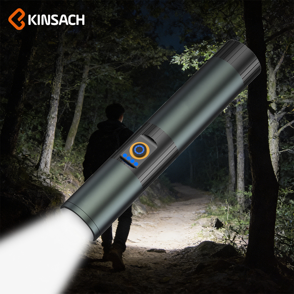 KINSACH brand high-intensity flashlight, laser pen, multi-functional flashlight, lighting, waterproof portable P50 model Specification image