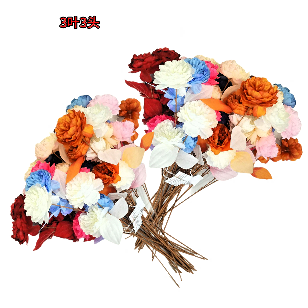 假花/毛线花束/婚庆背景/假花仿真花/红豆花细节图