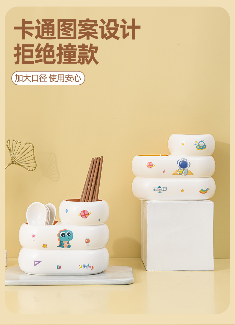 J06-1082 chopstick holder, large-capacity office desktop, study desk, multi-functional student pen holder for storage details Picture