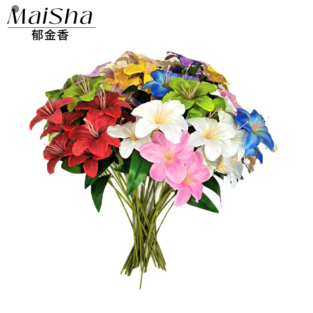 Multicolored bouquets, various artificial bouquets, floral art tapes, preserved flowers, decorative floral products pic 2
