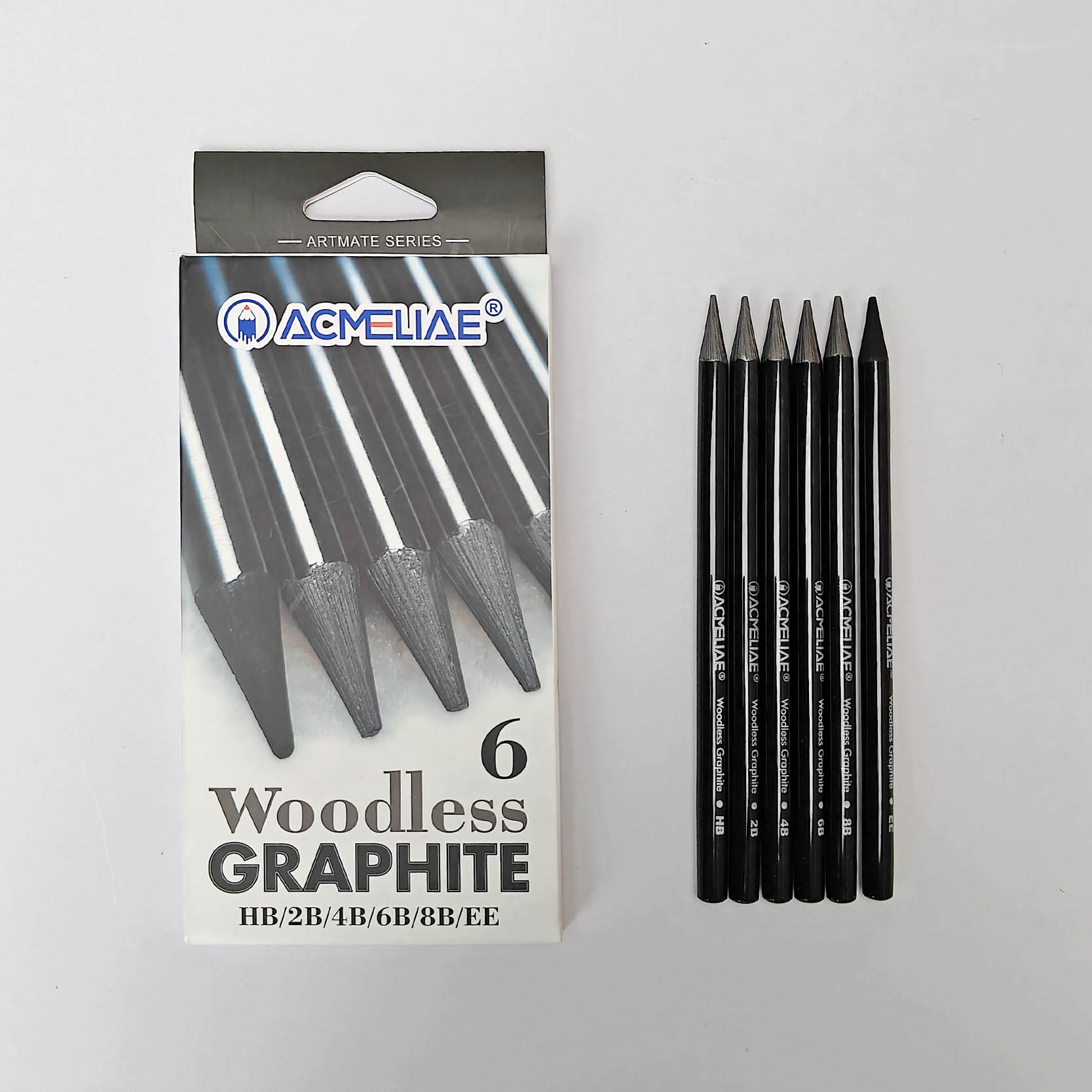 ACMELIAE 6PCS Woodless Graphite Pencil full figure