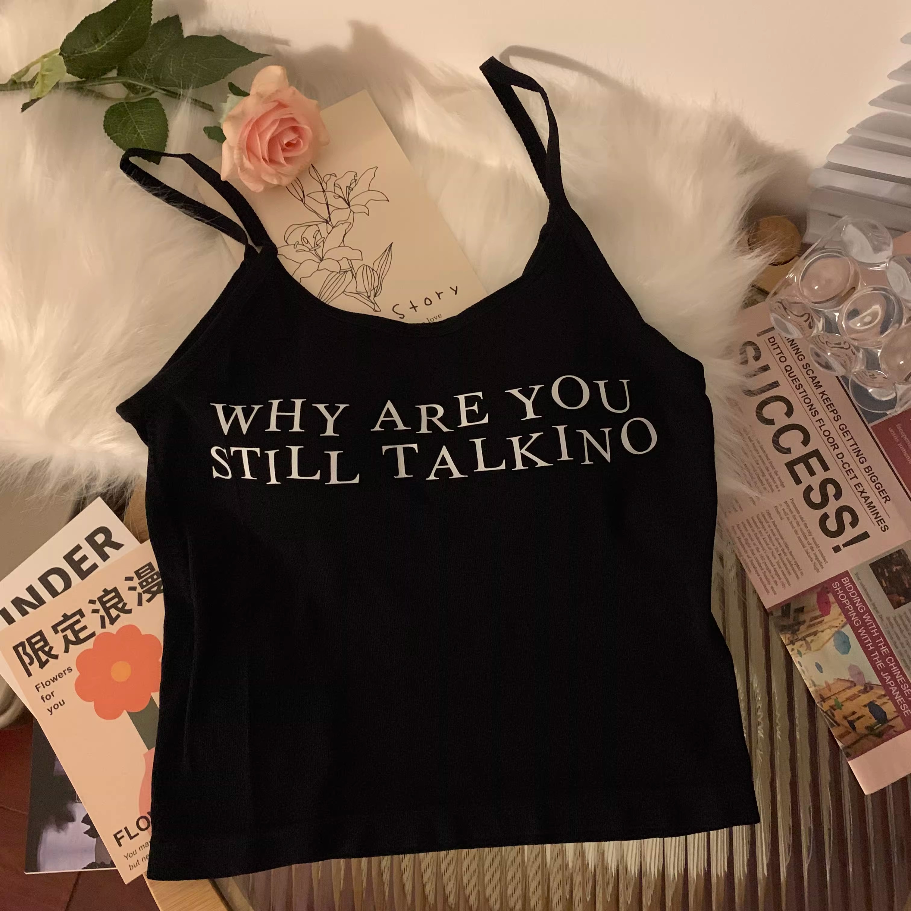 时尚百搭吊带背心女夏季新款宽松无袖打底衫薄款百搭上衣女装详情6