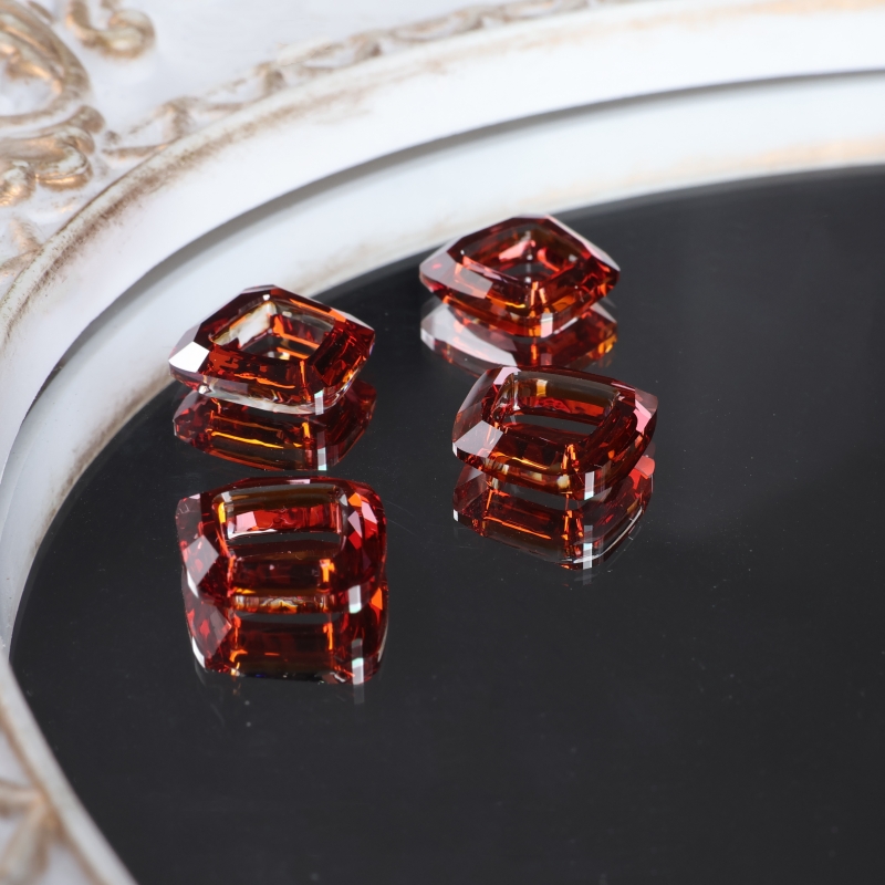 Authentic Austrian Swarovski crystal element trapezoidal pendant 4437, handcrafted diy Huazi jewelry accessories wholesale details Picture