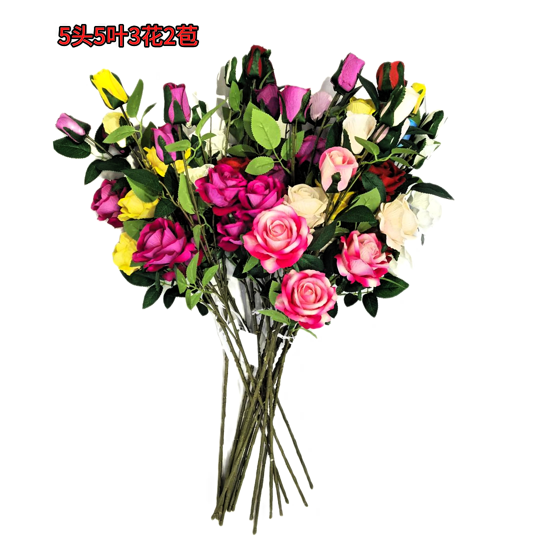 Colorful simulated rose bouquets, realistic flower arrangements, simulated plant walls, wedding decorations, and simulated flower waterfalls Specification image