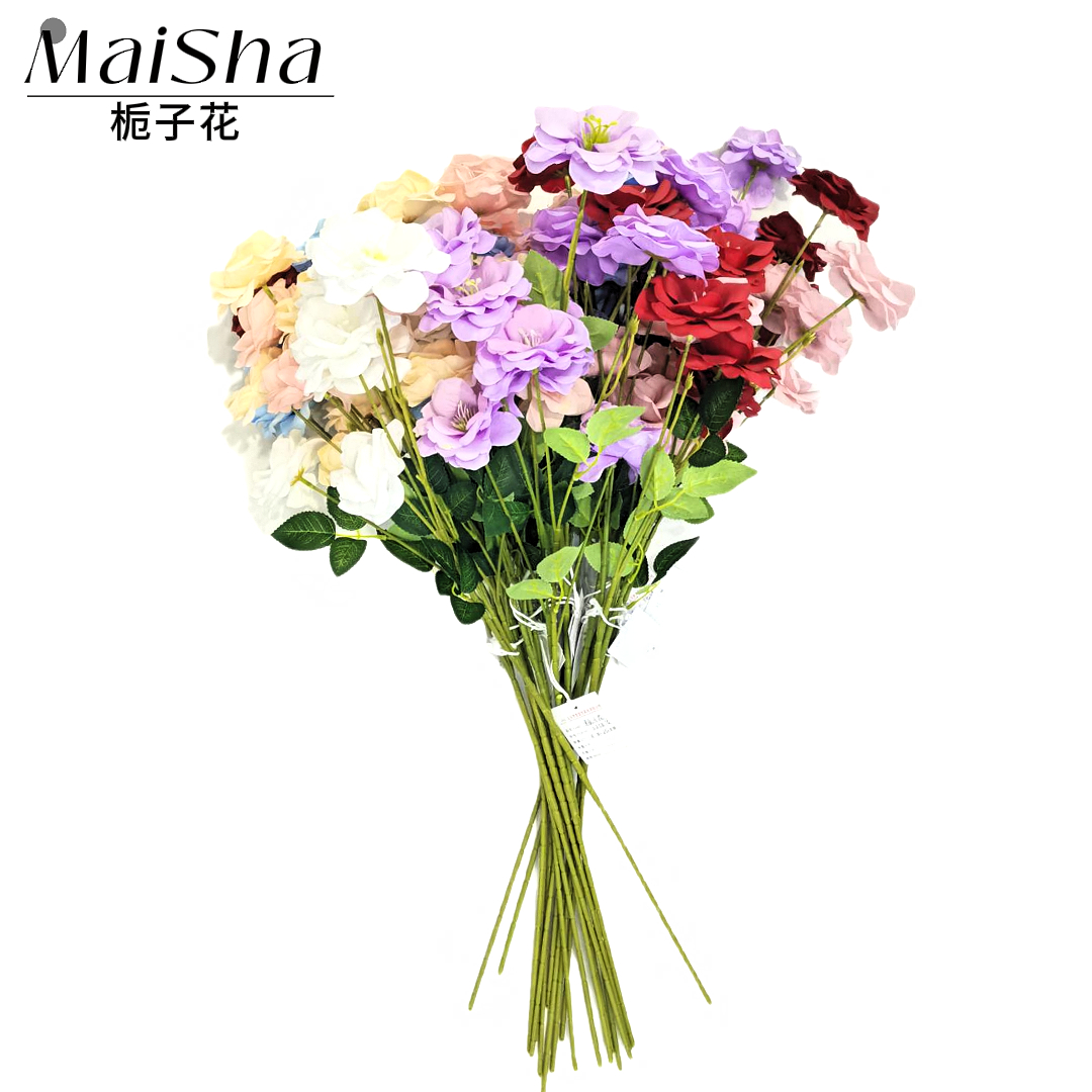 Multicolored bouquets, various artificial bouquets, floral art tapes, preserved flowers, decorative floral products pic 12