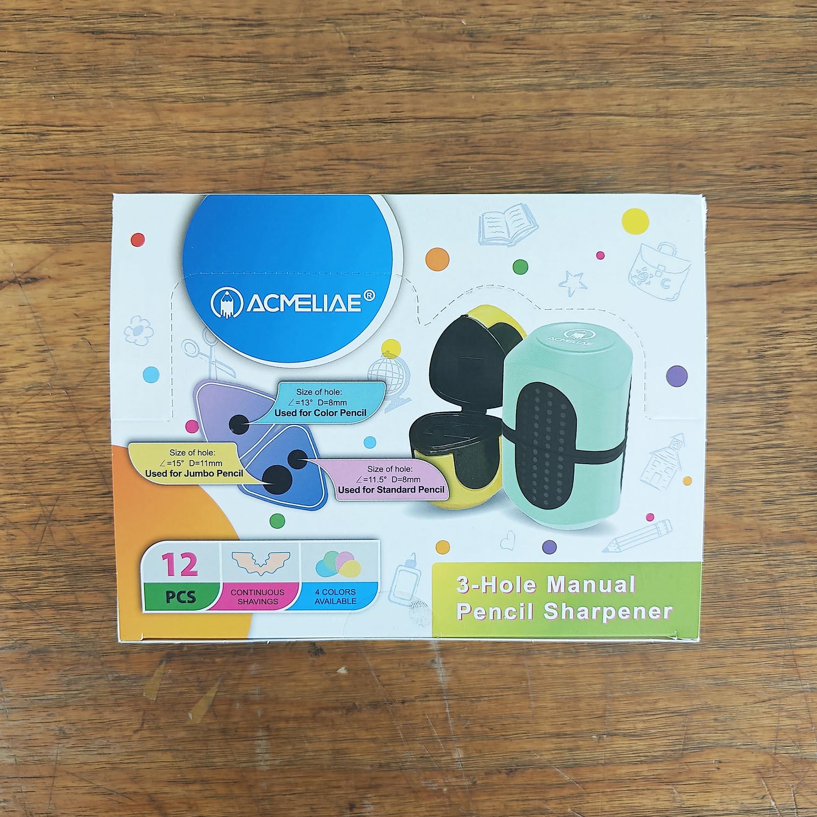 ACMELIAE SP-002 3-hole Manual Pencil Sharpener details Picture