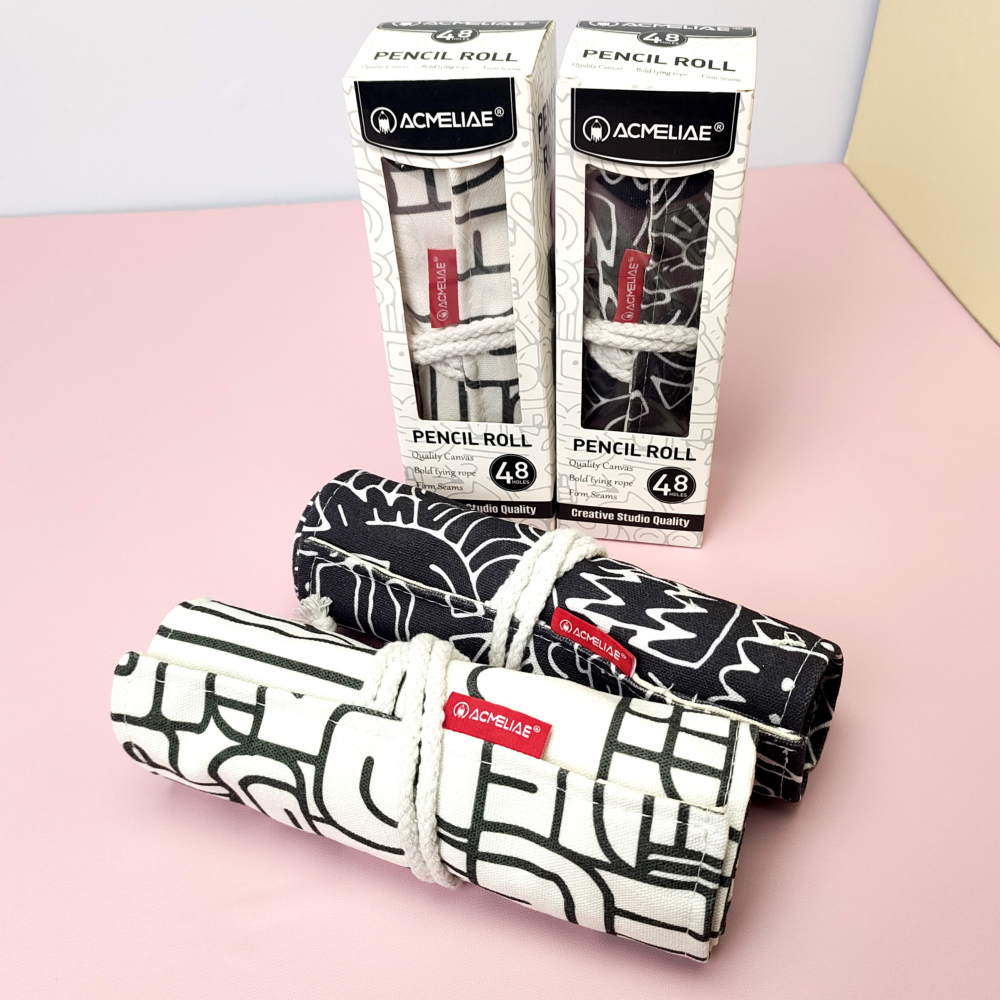 ACMELIAE PR-048 48PCS Cotton Printing Pencil Roll full figure