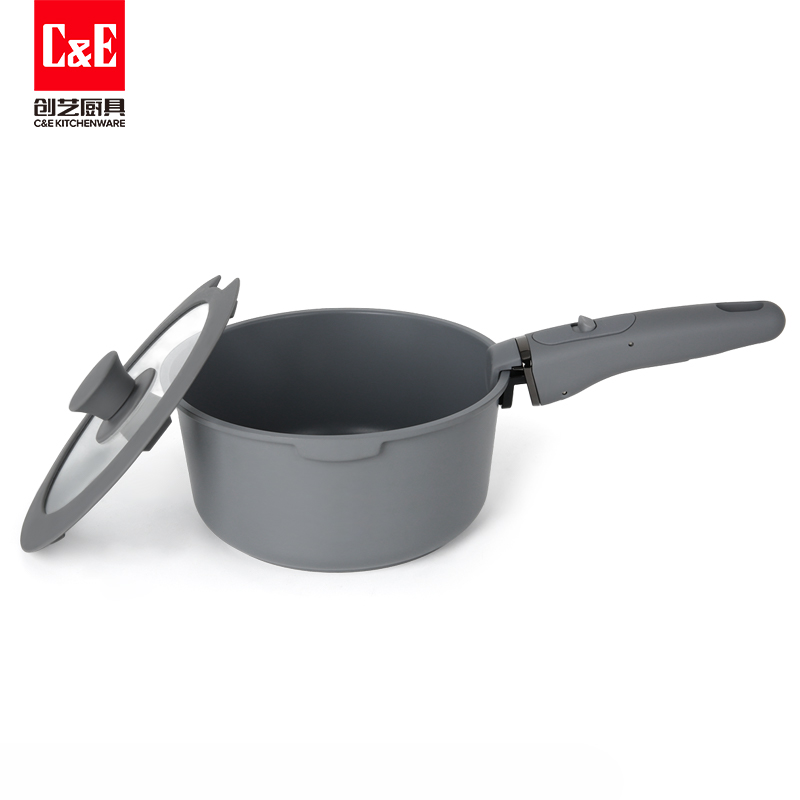 創(chuàng)藝廚具17件套不粘鍋可拆卸柄套裝一鍋多用鍋Cookware鋁鍋煎鍋鍋具套裝鍋詳情14