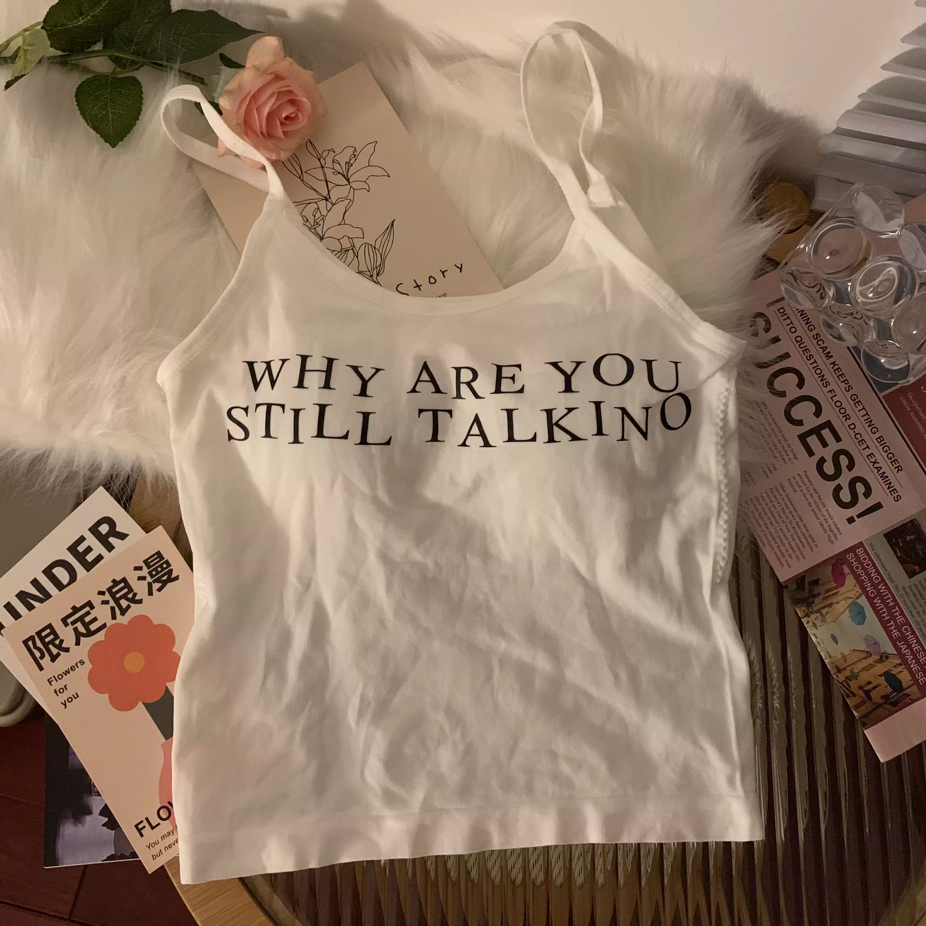 时尚百搭吊带背心女夏季新款宽松无袖打底衫薄款百搭上衣女装详情5