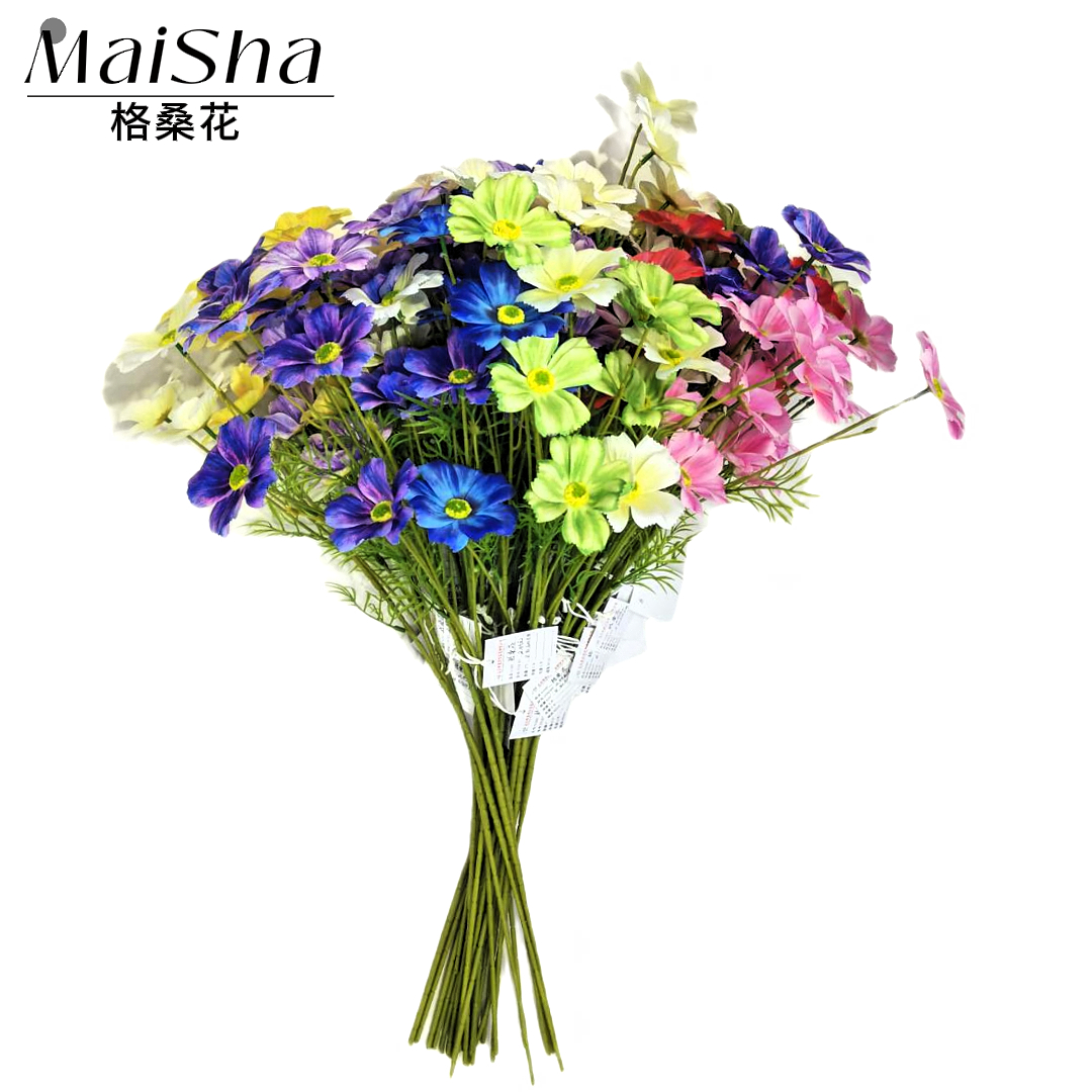 Multicolored bouquets, various artificial bouquets, floral art tapes, preserved flowers, decorative floral products pic 6