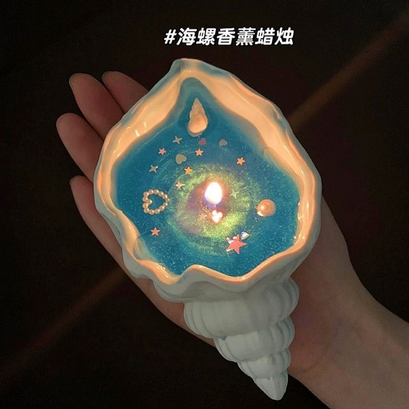 JISHE海螺香薰果冻蜡烛家用摆件植物精油香氛批发除臭室内伴手礼