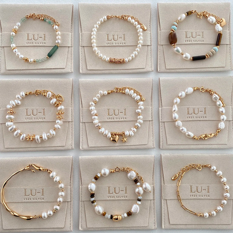 施家珍珠手链女生叠戴双层正圆轻奢小众精致法式珍珠手链2025新款