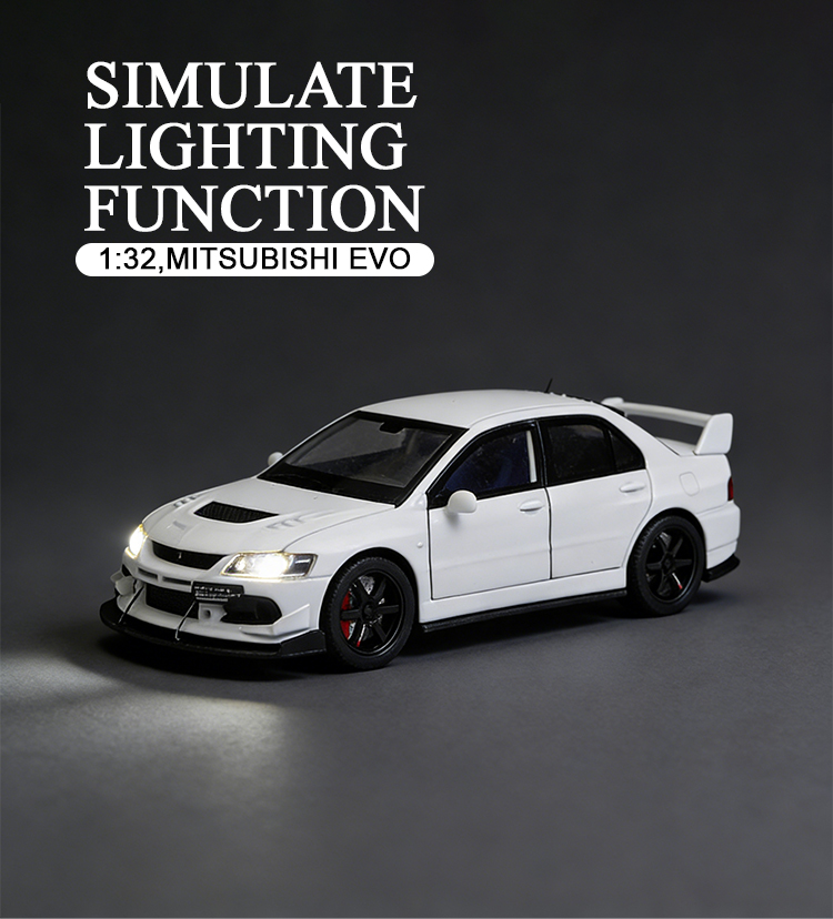 1:32三菱EVO合金模型车玩具车合金小汽车收藏摆件儿童玩具详情5