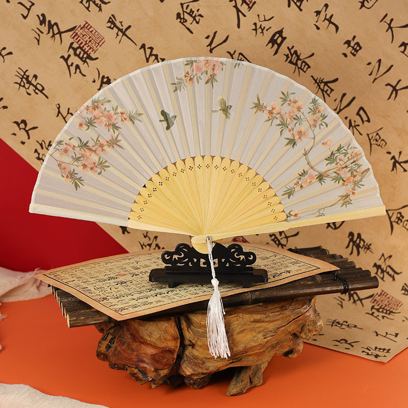 夏天扇子古风扇子折叠扇子古风折扇汉服扇新中式女扇舞蹈扇小扇子