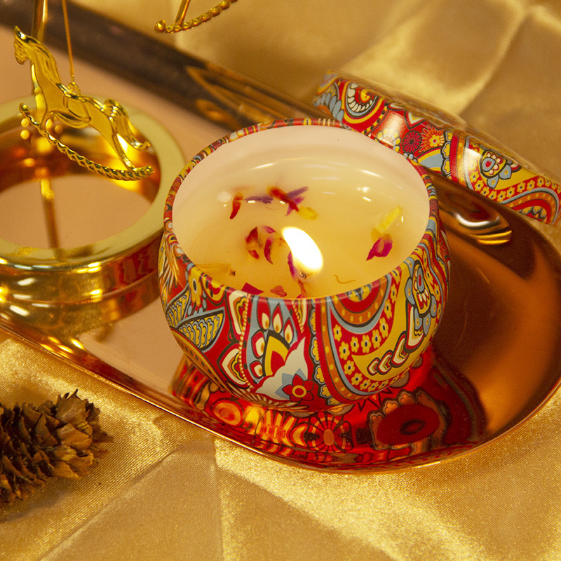 跨境货源diy植物干花蜡烛香薰浪漫卧室伴手礼大豆蜡香薰蜡烛