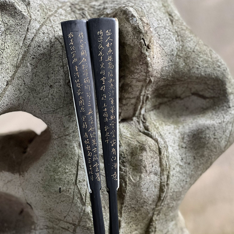 宣纸折扇空白扇子10寸男扇书法绘画白色扇面熟宣中国风中国风折扇