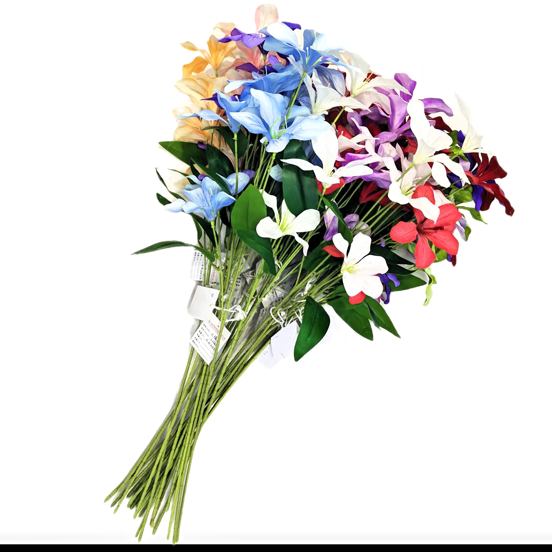 假花/防真插花/仿真花/紫藤花/花艺花塑料白底实物图