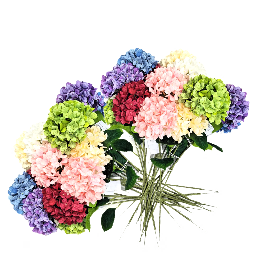 Multicolored hydrangea bouquets, anti-real snowflakes, hydrangea arrangements, artificial flowers, Valentine's Day sunflower decorations, 70 cm in various styles Application Scenario