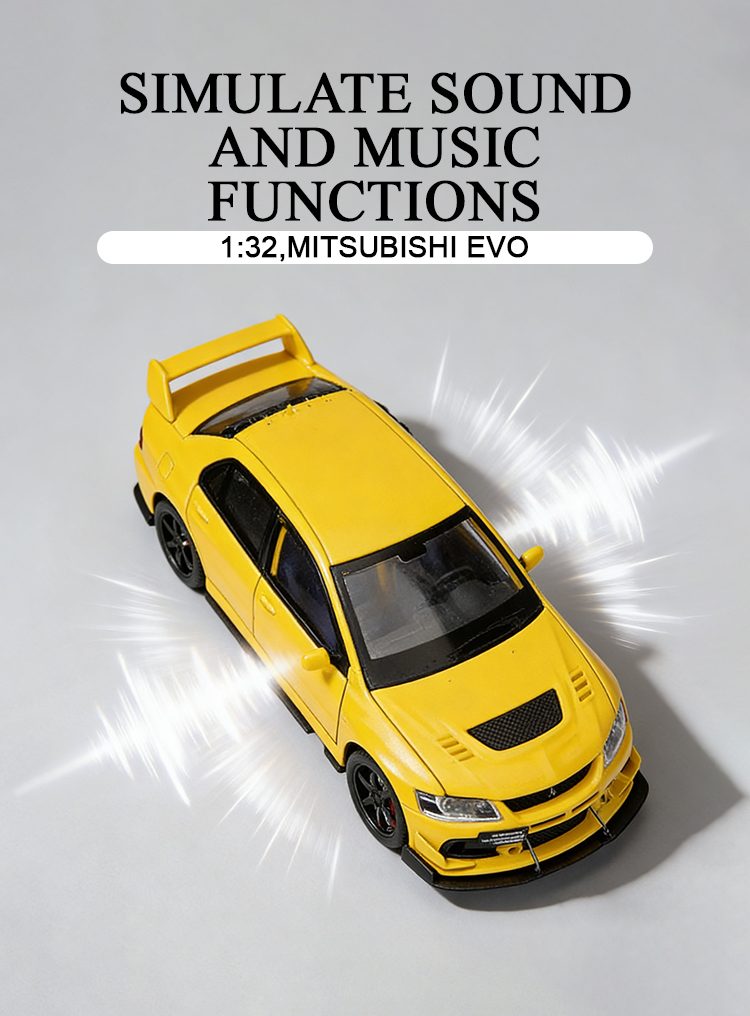 1:32三菱EVO合金模型车玩具车合金小汽车收藏摆件儿童玩具详情6