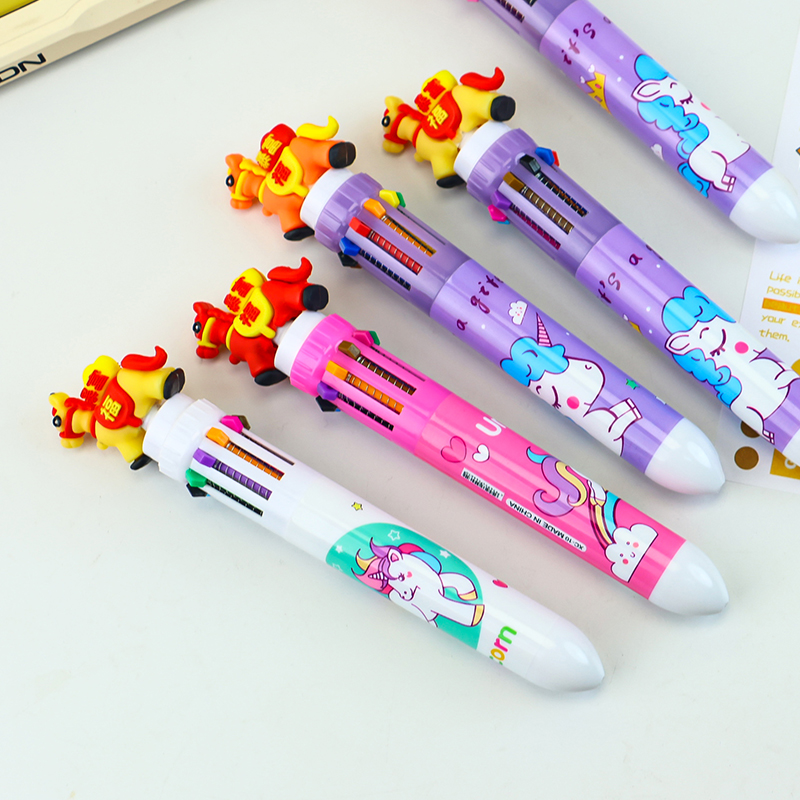 New New Year's Little Horse ten-color Ballpoint pen student writing stationery for 2026 Specification drawing