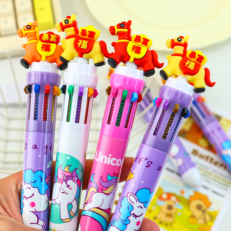 New New Year's Little Horse ten-color Ballpoint pen student writing stationery for 2026 details Picture
