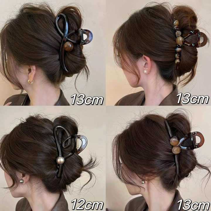 亚克力大号抓夹女2025新款高级感鲨鱼夹后脑勺盘发发夹美拉德发抓详情图3