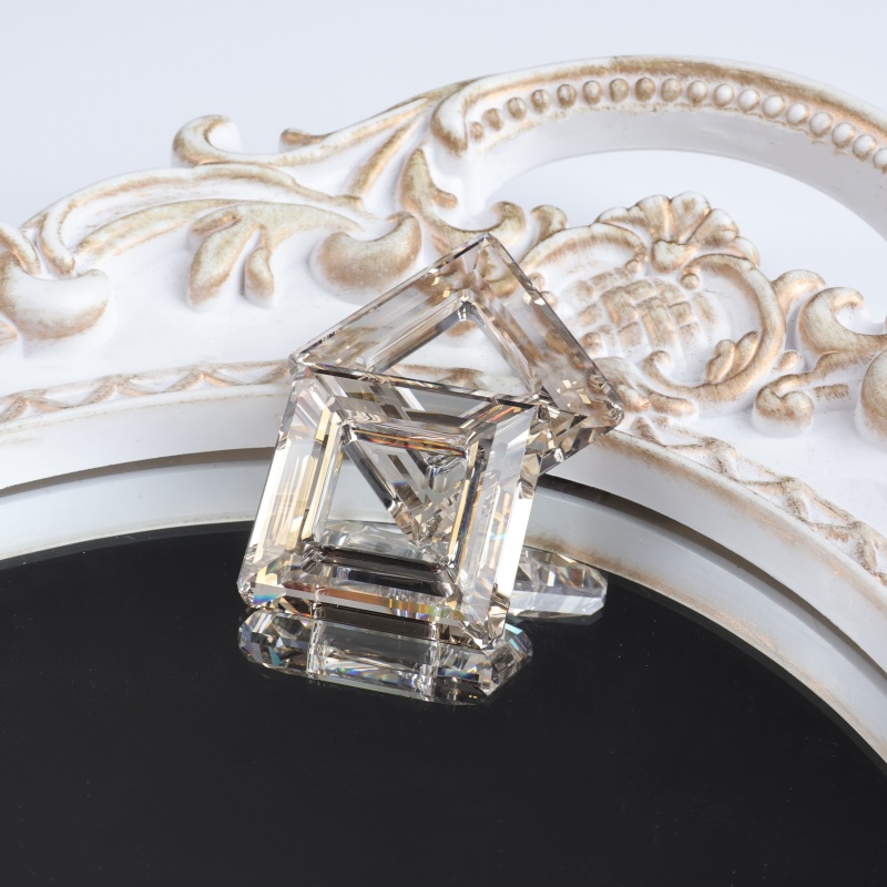 Shijia Austrian Crystal 4439 Hollow Square Huazi 30MM Handmade DIY square pendant accessory Specification image