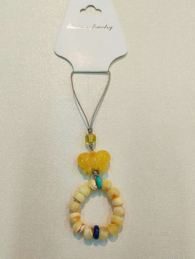 蜜蜡琥珀新中式国风吊坠手机链钥匙扣