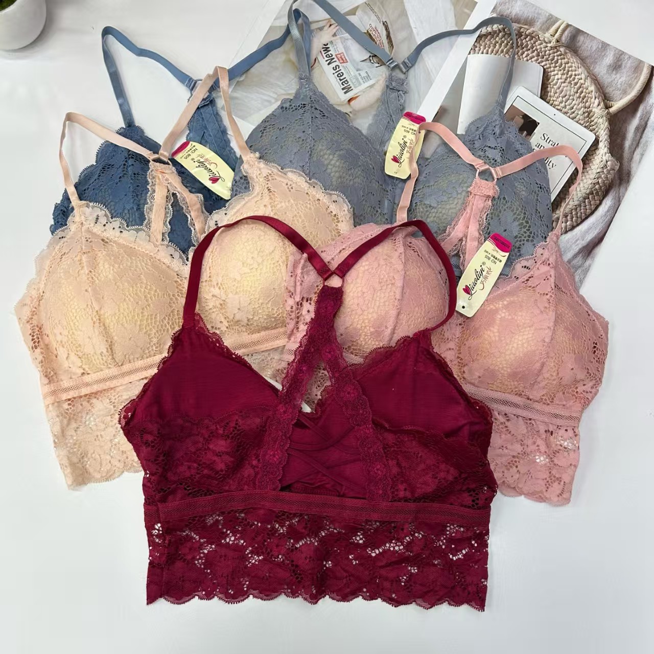 背心/义乌打底衫/美背内衣/纯欲内衣/sleeping白底实物图