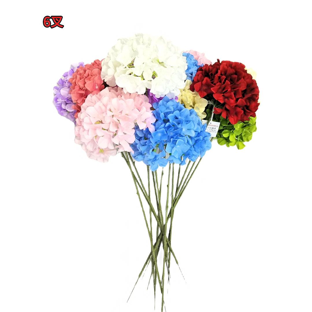 Colorful hydrangea bouquet with 72 pieces, anti-real flower arrangement, fake flower, artificial flower, Valentine's Day sunflower decoration, multiple colors to choose from Specification image
