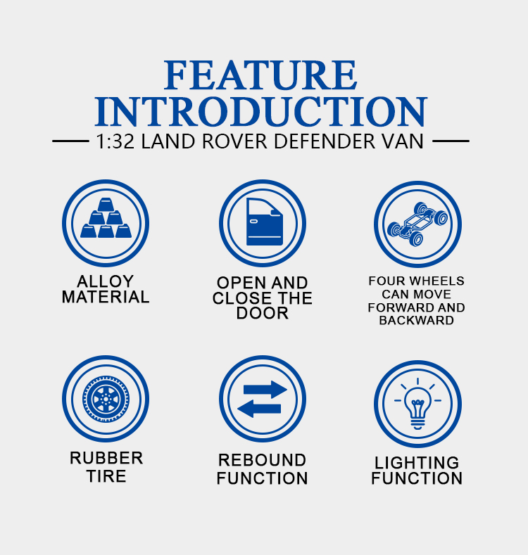 1:32 路虎卫士面包车仿真合金车模汽车模型金属玩具车摆件详情2