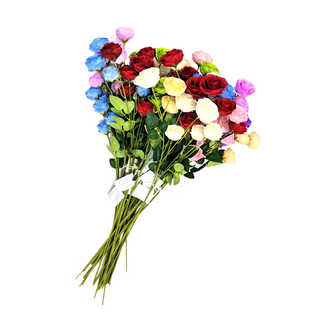 Multi-color artificial exquisite rose branch bouquets, realistic flower arrangements, artificial plant flowers, decorative flower waterfalls, and ornaments Item Picture