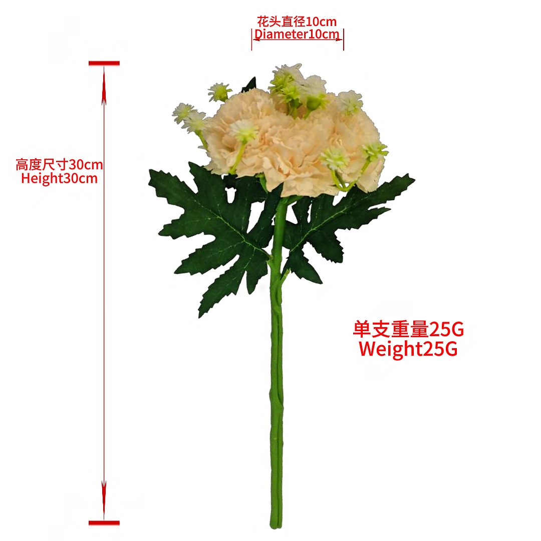 New carnation hand-held bouquets, artificial flowers, wedding decorations, knitted flowers, woolen yarn bouquets, festive Spring Festival supplies details Picture