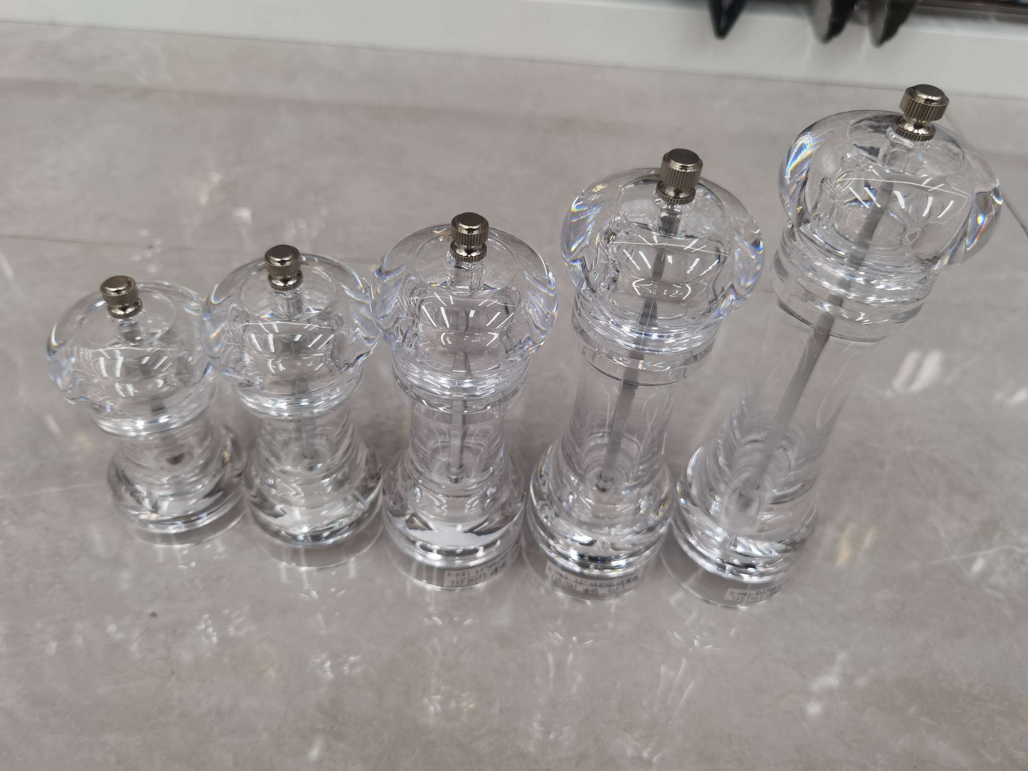 亚克力研磨器透明胡椒磨手动多用调味瓶花椒孜然胡椒香料研磨器原色款
