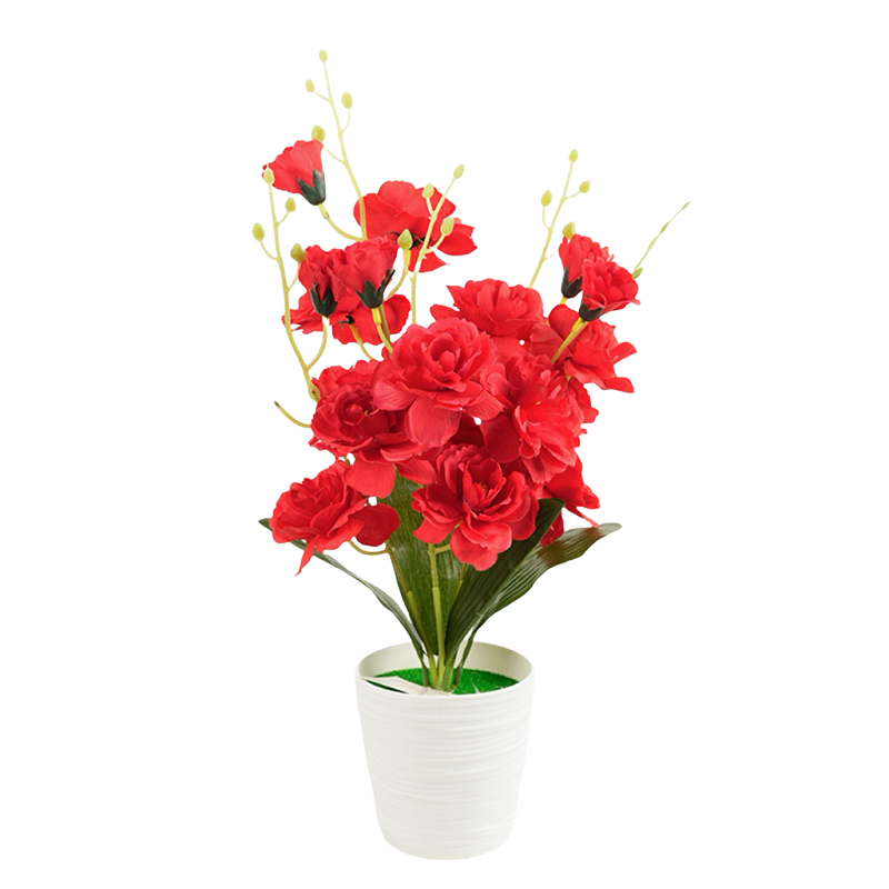 Artificial potted peony flowers, home decoration, photography props, table artificial flower ornaments, bonsai Item Picture