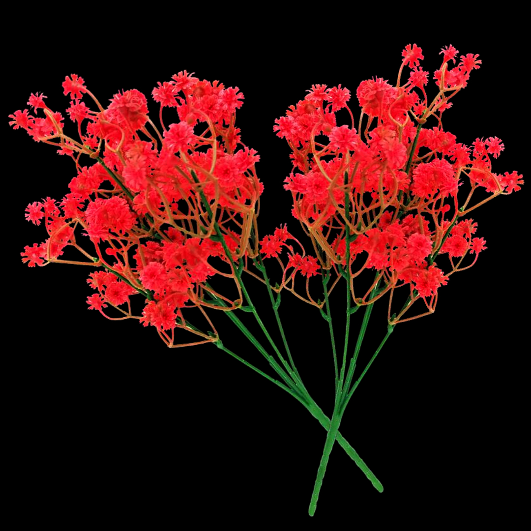 Red baby's breath small soft rubber flower bouquets, artificial flower woolen flower bouquets, wedding background flower decorations Application Scenario